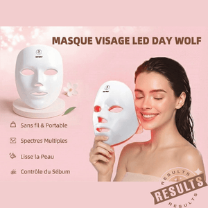 LuxeDerma™ Soin LED Visage featuring LED facial treatment for skin tightening and rejuvenation.